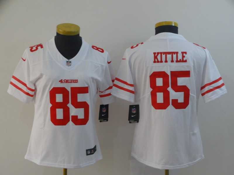 Women Nike 49ers 85 George Kittle White Vapor Untouchable Limited Jersey,We sell and wholesale Women Nike 49ers 85 George Kittle White Vapor Untouchable Limited Jersey on line form chian!